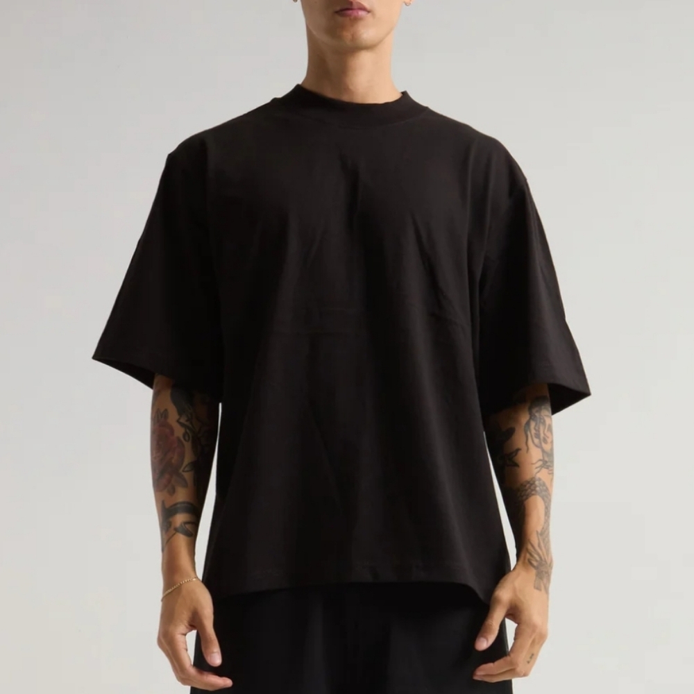 🖤 SHAKA WEAR Streetwear SuperMAX Heavy 7.5oz‎ Oversize Black Tee - Large